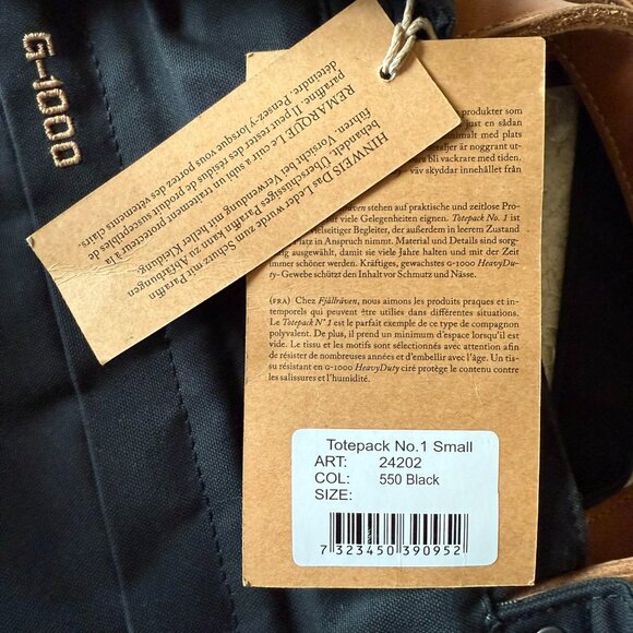 Fjallraven Black and Tan Tote Bag - Picture 8 of 10